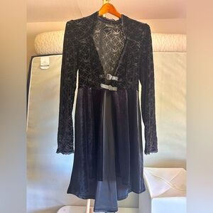 Hot Topic The Witcher Black Velvet Overcoat